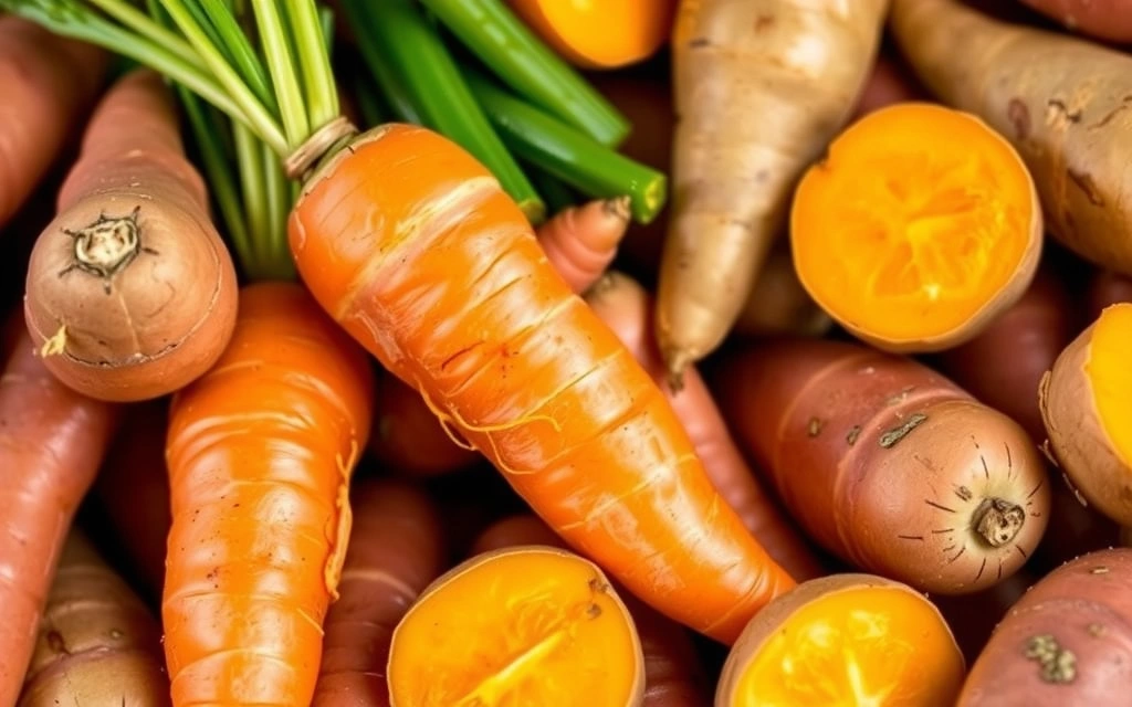 Zanahorias y batatas